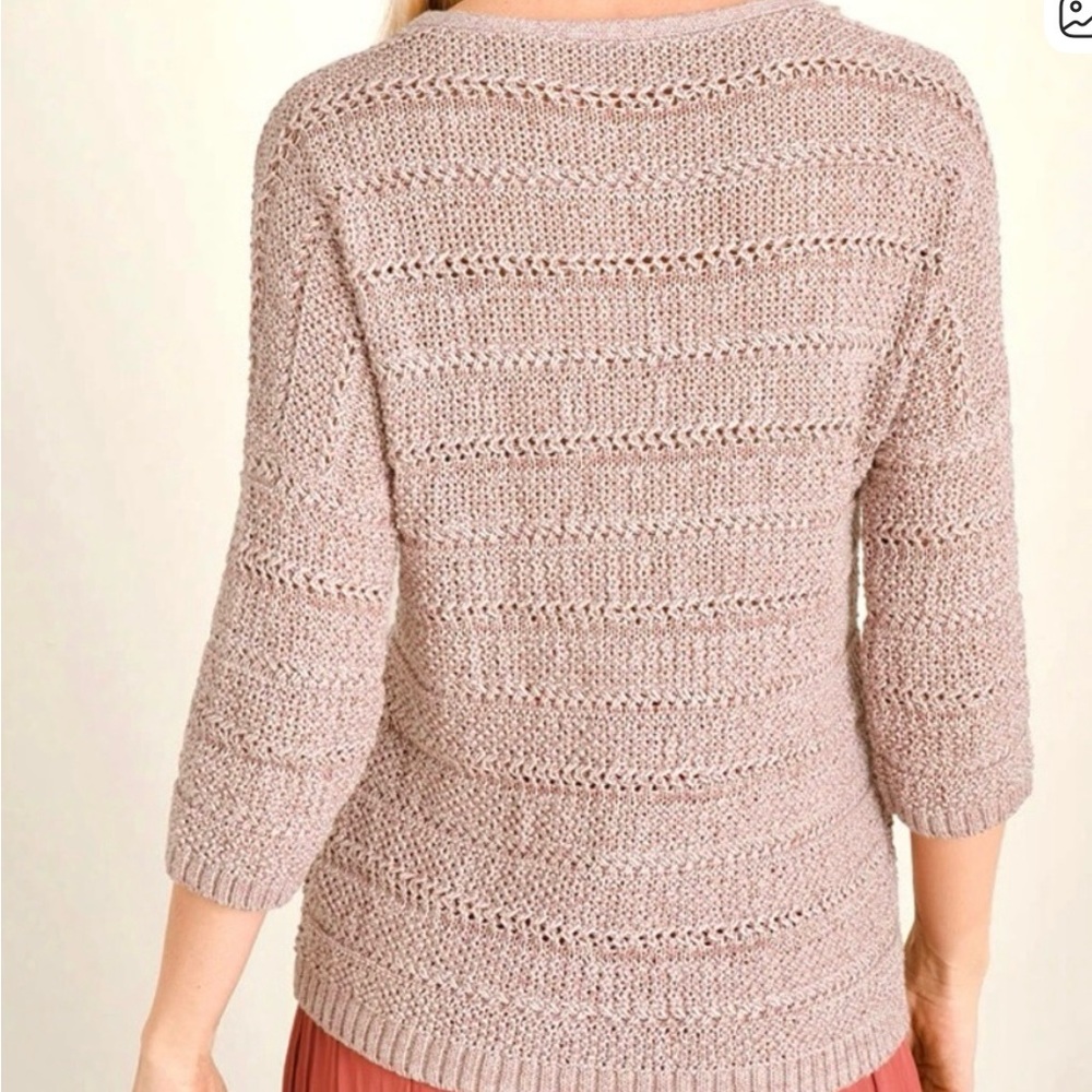 NWT Chicos 3/4 length sweater, very pretty, size large (Chicos size 2) - Picture 2 of 8